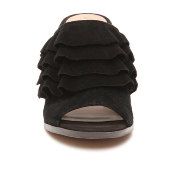 SOLE SOCIETY the FRANNIE Sandal Chunky Heel Open Toe Mules in Black Women's 9.5 - Picture 4 of 13